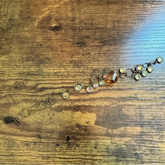 Anne Koplik Designs Bezel Set Aurora Borealis Charm Bracelet - Picture 4 of 7